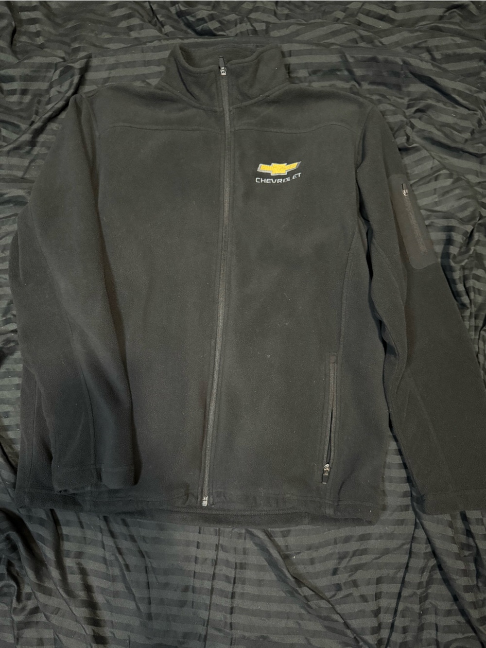 Black Chevy Logo Full-Zip Fleece Jacket